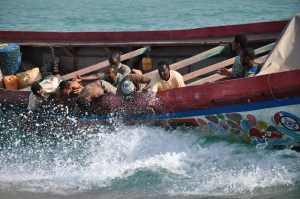 A scene from THE PIROGUE, directed by Moussa Touré. Courtesy o