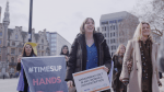 Jess Phillips during an International Women’s Day march in London. Photo Lulu&nbsp;Wei